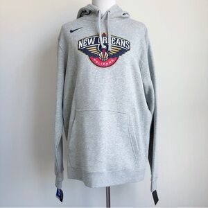 Nike New Orleans Pelicans Hoodie Mens Size XL Sweatshirt Gray NBA Fan Gear New